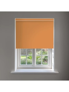 Soft Orange Blackout No Drill Electric Roller Blind