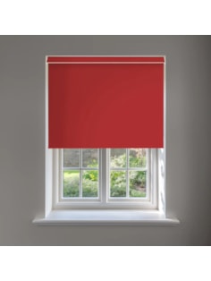 True Red Blackout No Drill Electric Roller Blind
