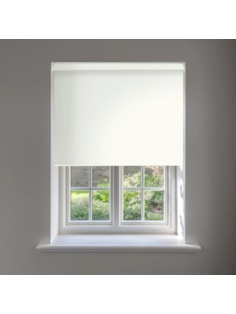 Winter White Blackout No Drill Electric Roller Blind