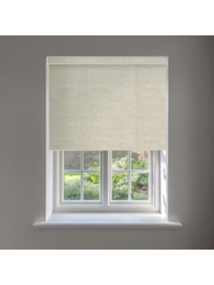 Grey Linen Blackout No Drill Electric Roller Blind