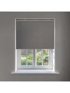 Windsor Dark Grey Blackout No Drill Electric Roller Blind