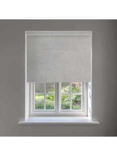 Windsor Light Grey Blackout No Drill Electric Roller Blind
