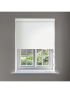 Rice White Blackout No Drill Electric Roller Blind