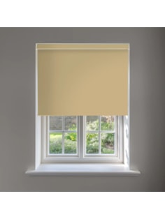 Jute Brown Blackout No Drill Electric Roller Blind