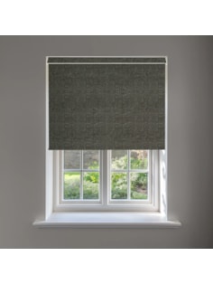 Linen Charcoal Blackout No Drill Electric Roller Blind