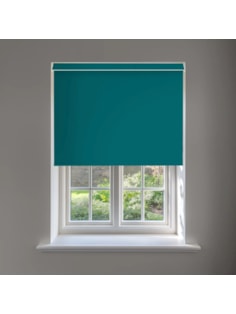 Tiki Teal Blackout No Drill Electric Roller Blind