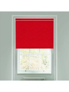 New York Bright Red Electric Roller Blind