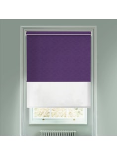 New York Deep Purple  Blackout And Sheer White Electric Double Blind