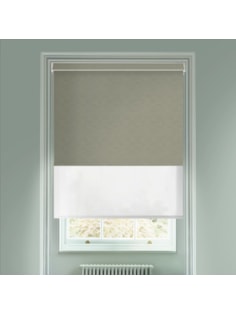 New York Green Grey  Blackout And Sheer White Electric Double Blind