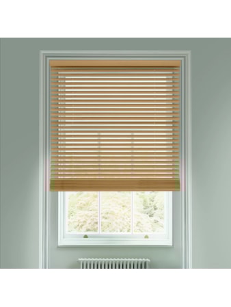 Nutmeg 50mm Wooden Electric Venetian Blind