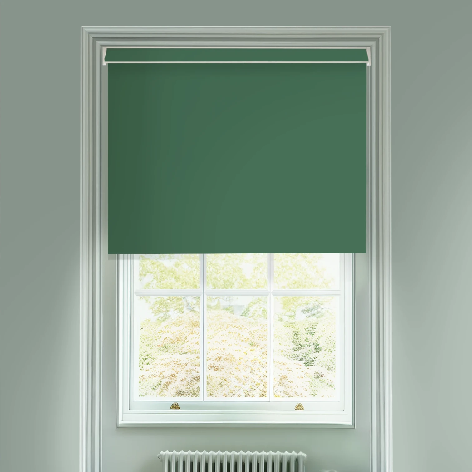 Cucumber Green Blackout Electric Roller Blind