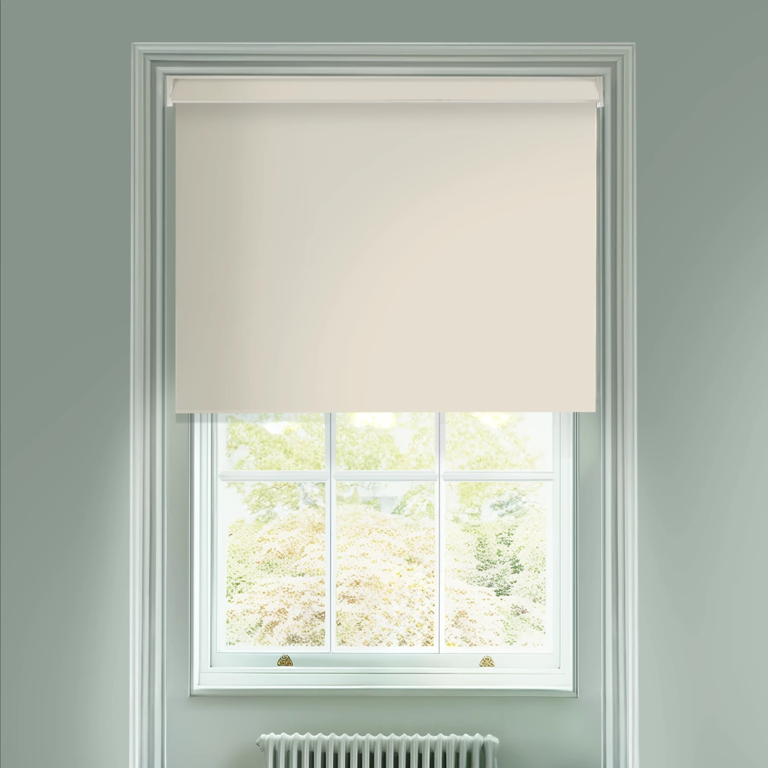 Domino Ivory Blackout Electric Roller Blind