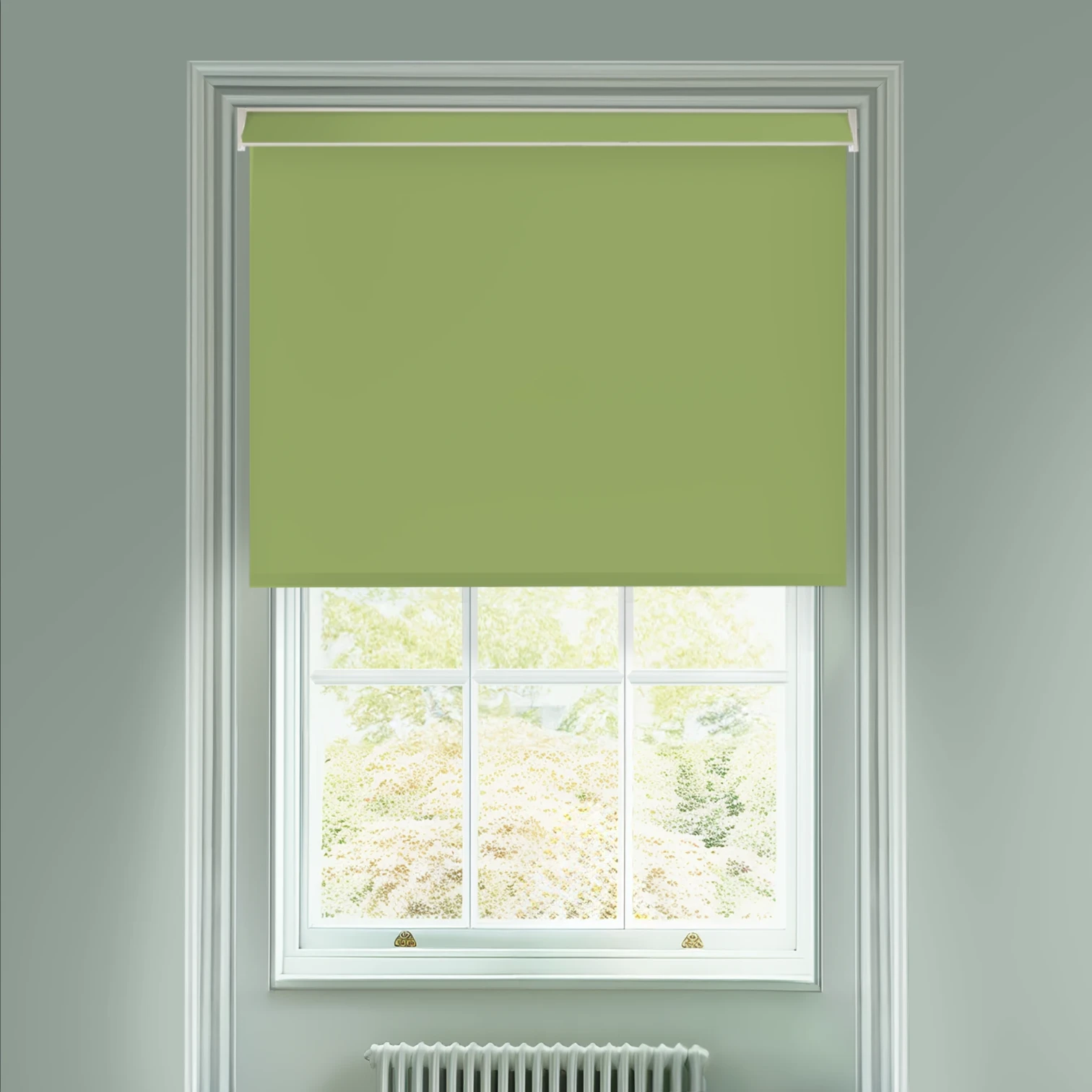 Avocado Green Electric Daylight Roller Blind