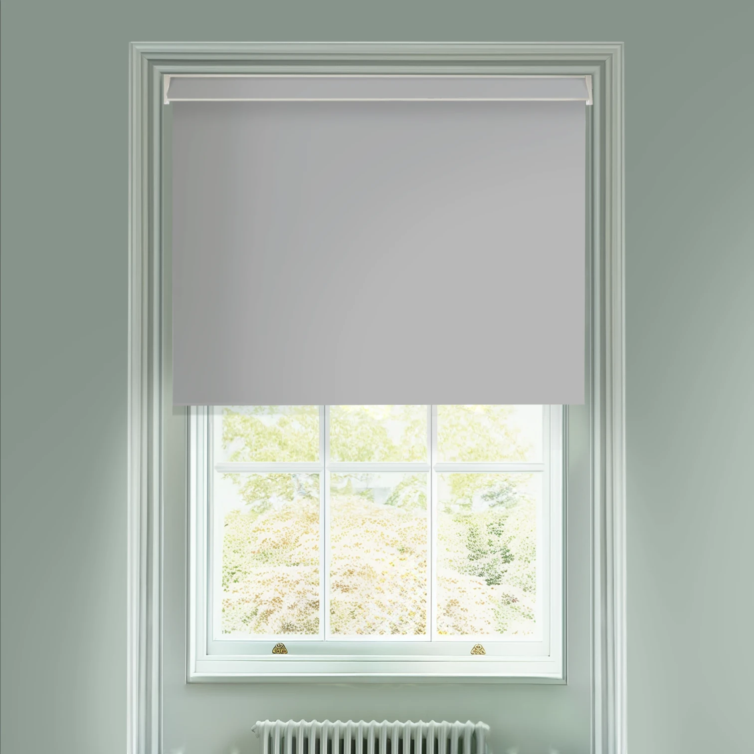 Alpine Grey Blackout Electric Roller Blind