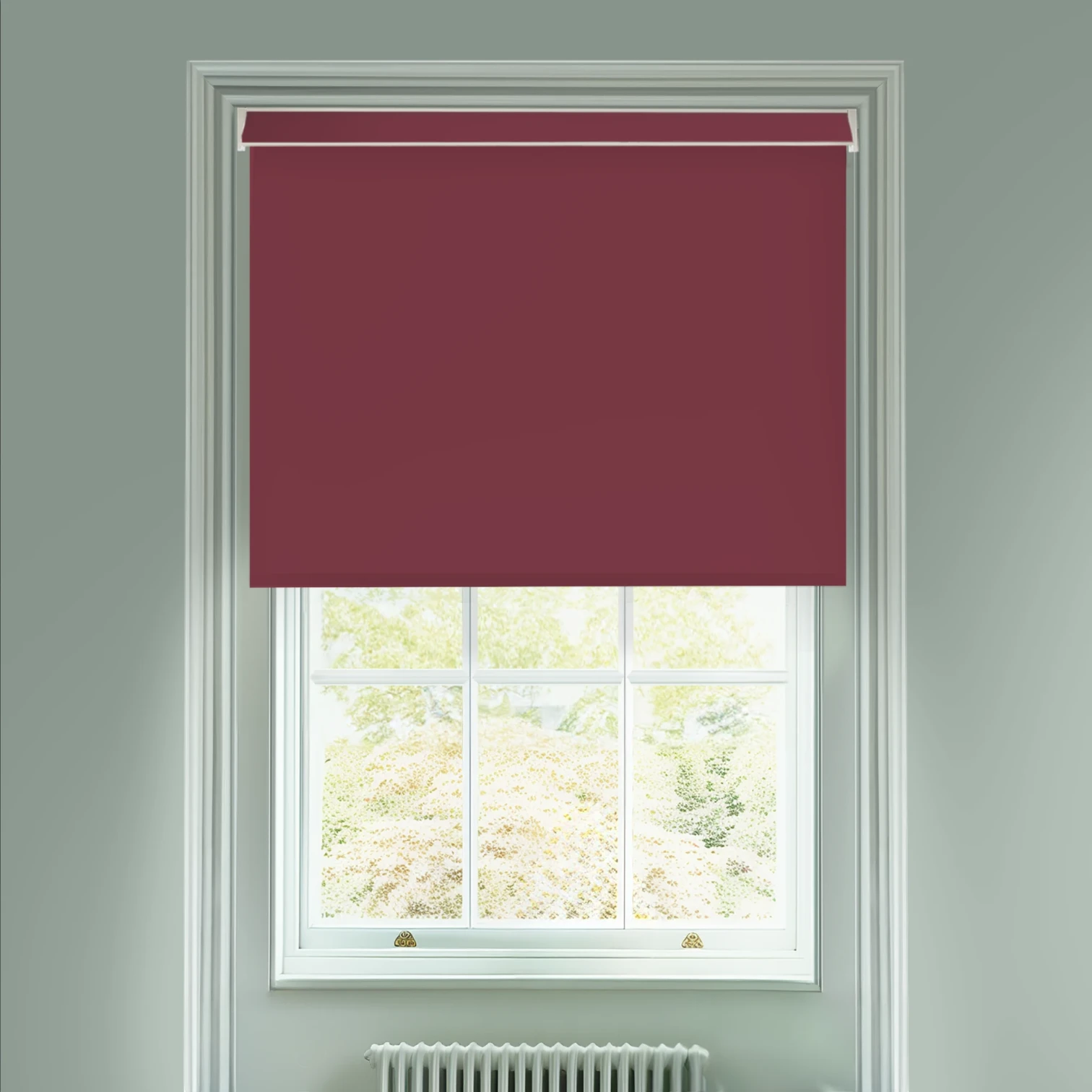 Burgundian Red Electric Daylight Roller Blind