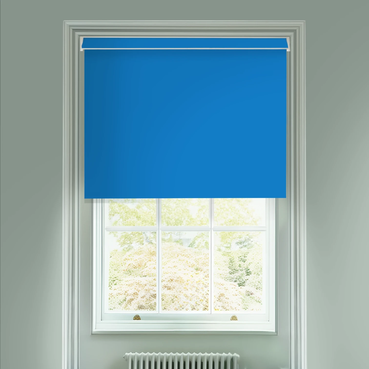 Gentian Blue Blackout Electric Roller Blind