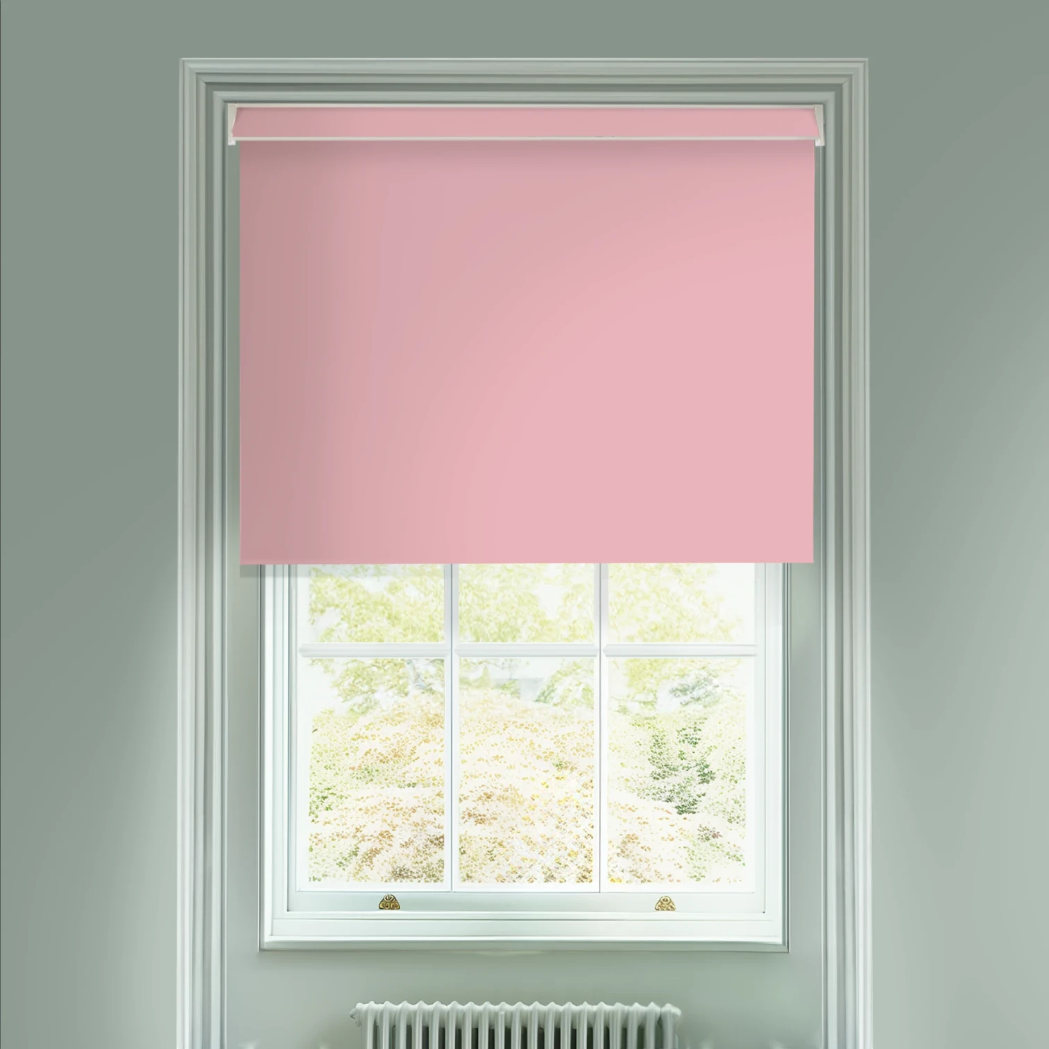 Coquette Pink Blackout Electric Roller Blind