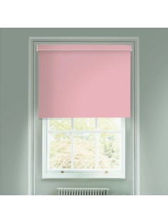 Coquette Pink Blackout Electric Roller Blind