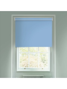 Robin's Egg Blue Blackout Electric Roller Blind