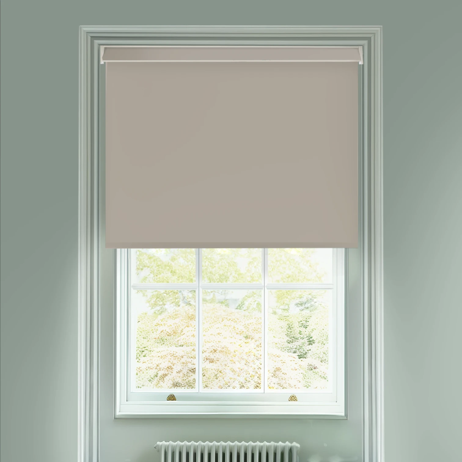 Weathered Grey Electric Daylight Roller Blind