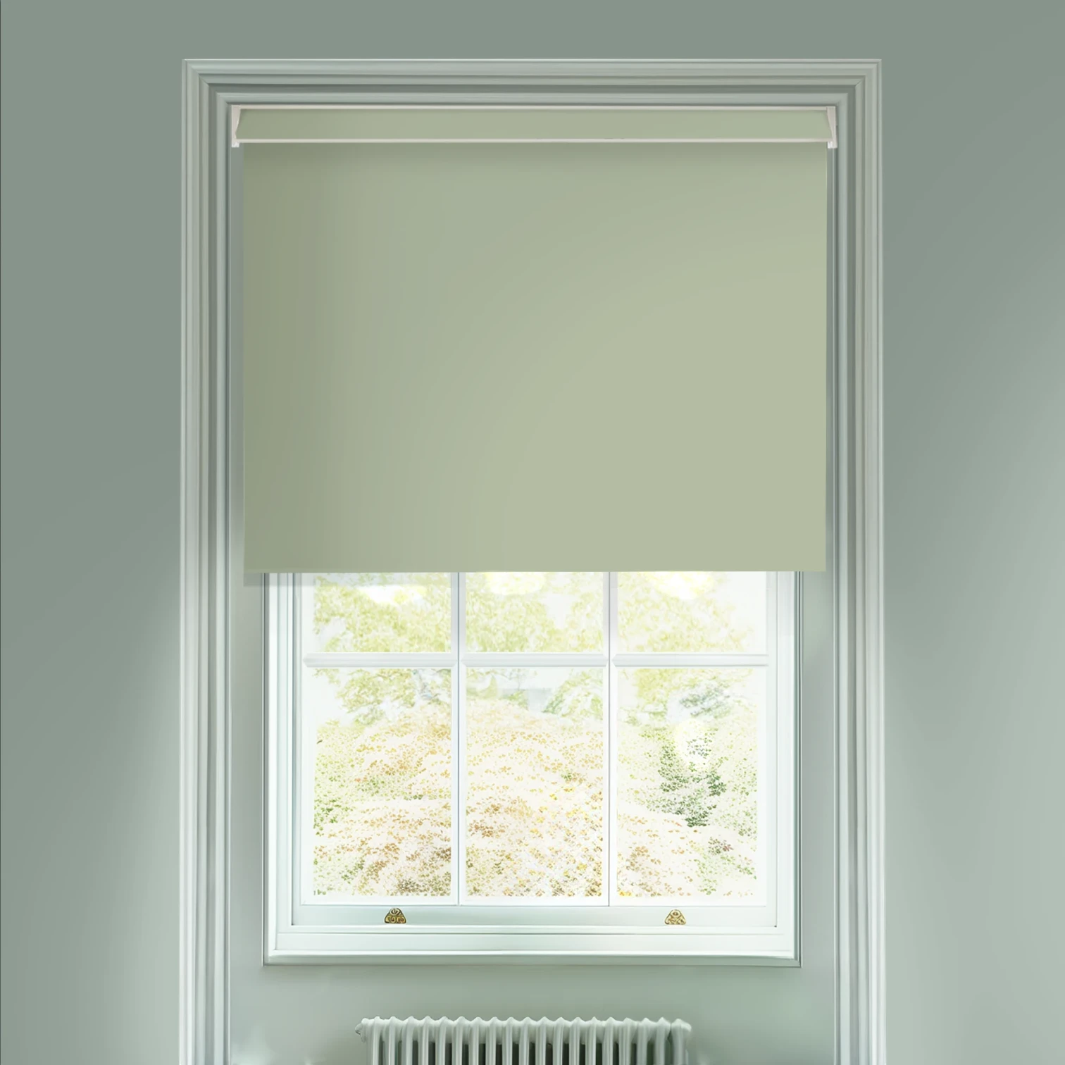 Artichoke Green Blackout Electric Roller Blind