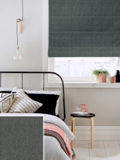 Opulence Lead Blackout Electric Roman Blind