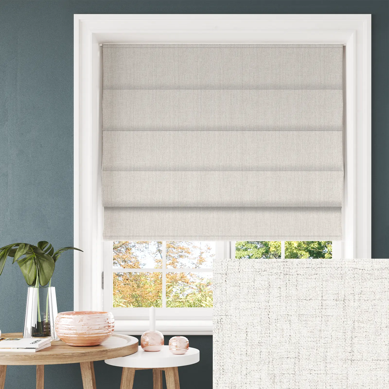 Opulence Iceberg Blackout Electric Roman Blind