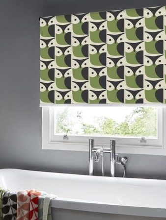 Orla Kiely Owl Chalky Green Roller Blind Orla Kiely Owl Chalky Green Roller Blind