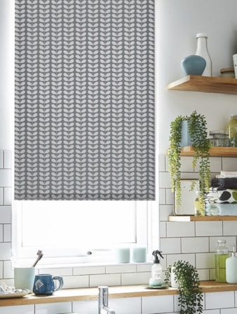 Orla Kiely Woven Tiny Stem Cool Grey Roller Blind Orla Kiely Woven Tiny Stem Cool Grey Roller Blind