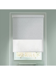 Paris Grey  Blackout And Sheer White Electric Double Blind