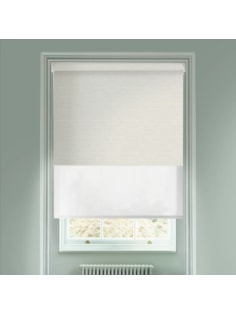 Paris Natural  Blackout And Sheer White Electric Double Blind
