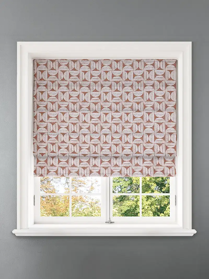 Penthouse Crescent Sandstone Geometric Pattern Roman Blind