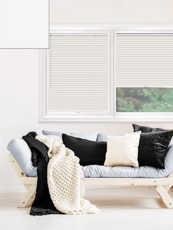 Matte Off White 25mm Perfect Fit Venetian Blind Matte Off White 25mm Perfect Fit Venetian Blind