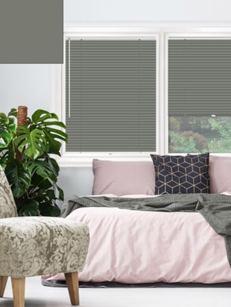 Matte Charcoal 25mm Perfect Fit Venetian Blind Matte Charcoal 25mm Perfect Fit Venetian Blind