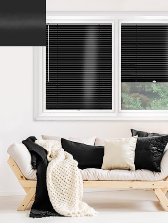 Gloss Black 25mm Perfect Fit® Venetian Blind Gloss Black 25mm Perfect Fit® Venetian Blind