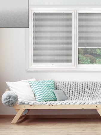 Brushed Nickel 25mm Perfect Fit Venetian Blind Brushed Nickel 25mm Perfect Fit Venetian Blind