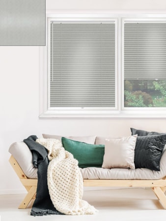 Shiny Silver 25mm Perfect Fit Venetian Blind Shiny Silver 25mm Perfect Fit Venetian Blind