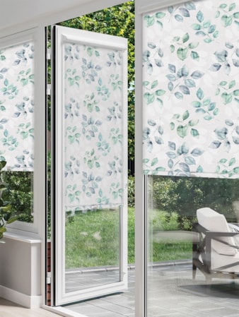 Ash Leaf Sky Blue Perfect Fit Roller Blind Ash Leaf Sky Blue Perfect Fit Roller Blind