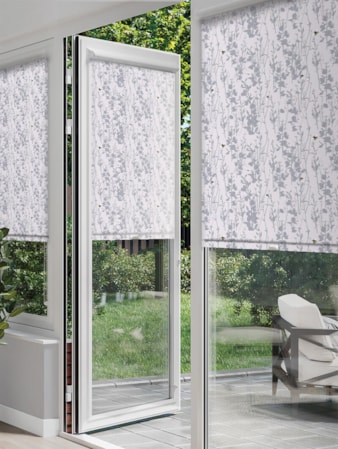 Broom and Bee Dusk Perfect Fit Roller Blind by Lorna Syson Broom and Bee Dusk Perfect Fit Roller Blind by Lorna Syson