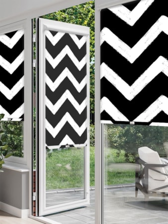 Chevron Black Perfect Fit Roller Blind Chevron Black Perfect Fit Roller Blind