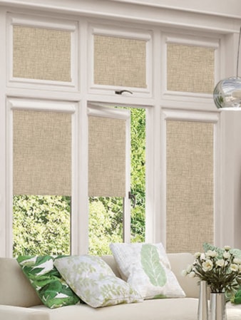 Blackout Linen Beige Perfect Fit® Roller Blind Blackout Linen Beige Perfect Fit® Roller Blind