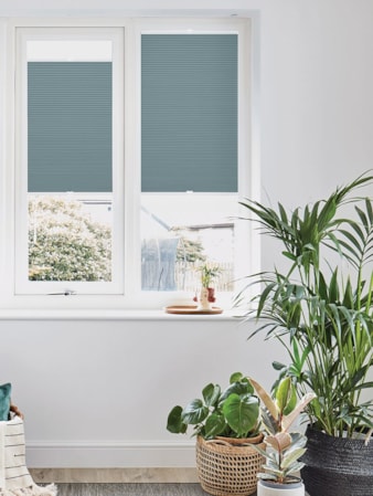 Dusky Blue Blackout Perfect Fit Cellular Thermal Blind Dusky Blue Perfect Fit Thermal Blind