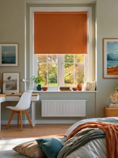 Arancia Orange Blackout Roller Blind