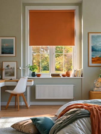 Arancia Orange Blackout Roller Blind