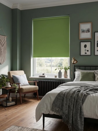 Avocado Green Blackout Roller Blind