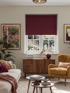 Burgundian Red Blackout Roller Blind
