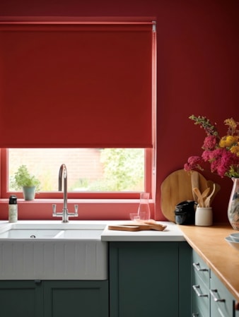 Cardinal Red Blackout Roller Blind