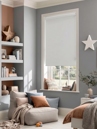 Daisy White Blackout Roller Blind