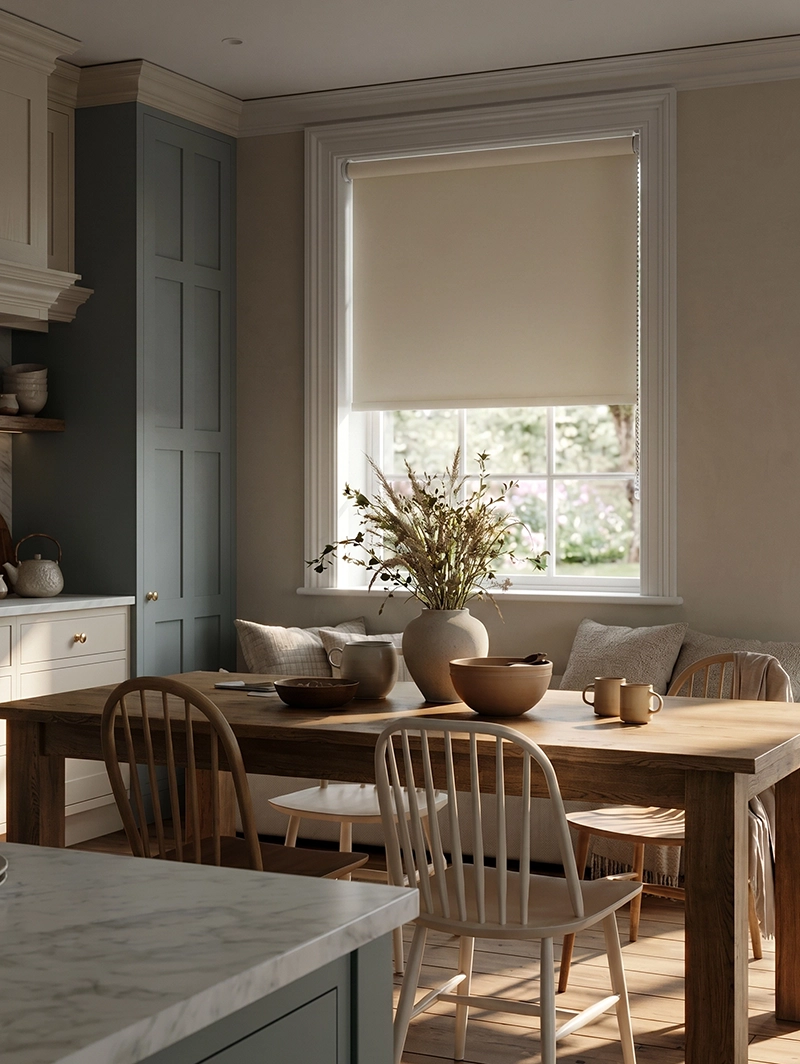 Domino Ivory Blackout Roller Blind