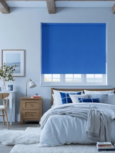Gentian Blue Blackout Roller Blind